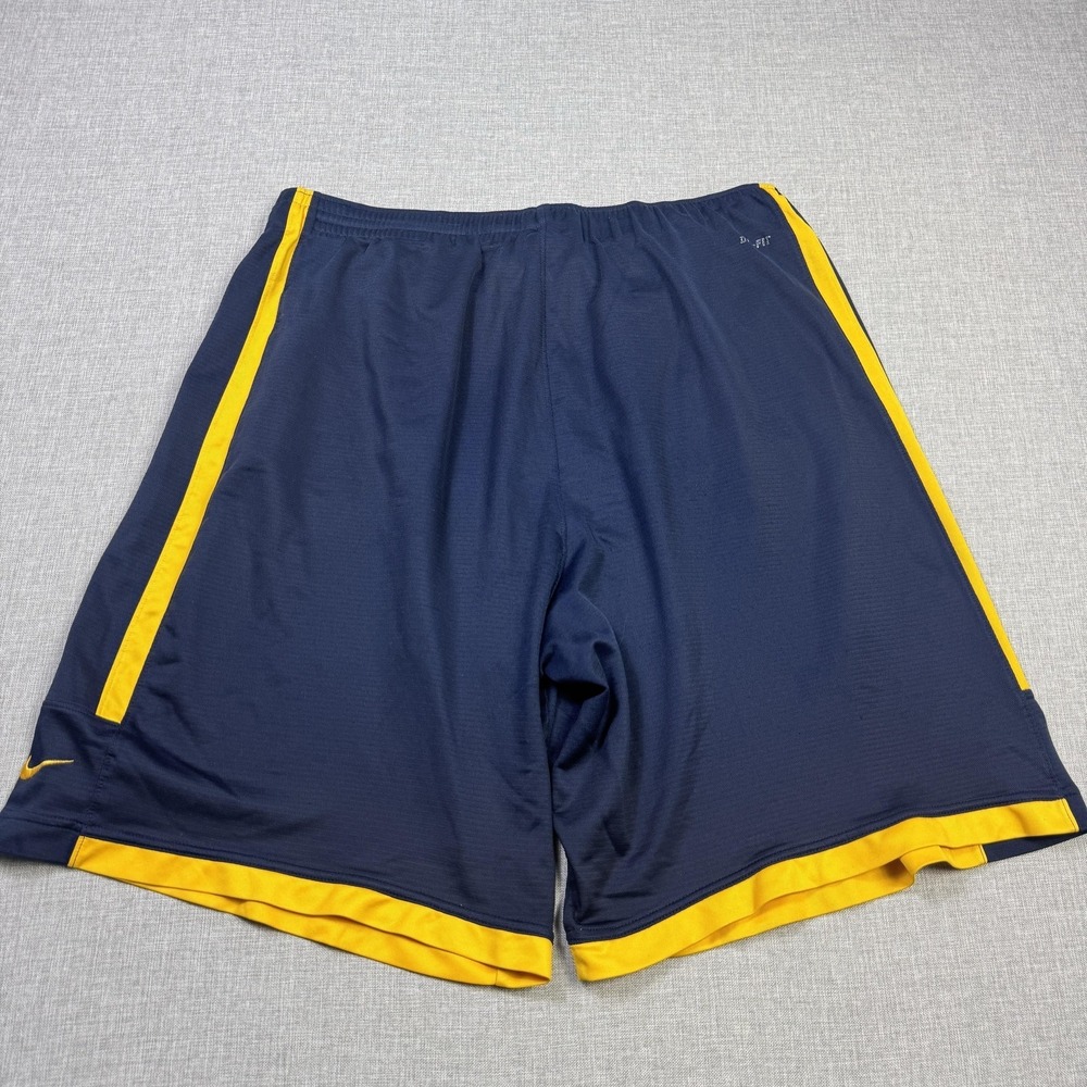 Nike West Virginia Basketball Shorts Mens 2XL Blue Athletic Drawstring Dri-FIT - Picture 10 of 11